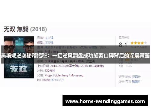 吴艳妮逆袭秘籍揭秘：一招逆风翻盘成功颠覆口碑背后的深层策略